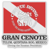 Sticker Gran Cenote (meilleures grottes) (Devant)