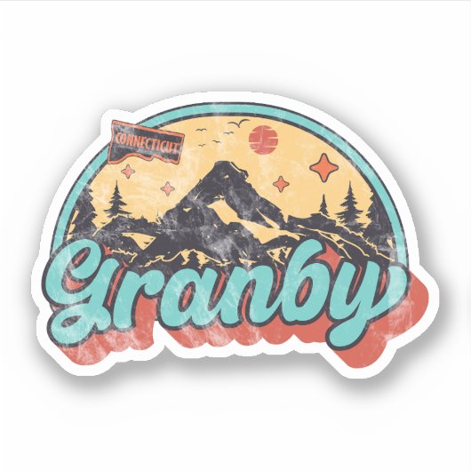 Sticker Granby, Connecticut (Devant)