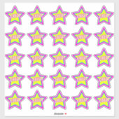 Sticker Grand amusant étoile enseignant Récompense Comment (Feuille)