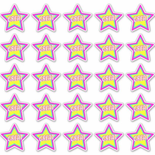 Sticker Grand amusant étoile enseignant Récompense Comment (Devant)