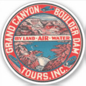 Sticker Grand Canyon Voyage de style vintage (Devant)