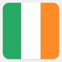 Sticker grand Carré du drapeau de l'Irlande