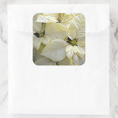 Sticker grand Carré Poinsettia blanc (Sac)