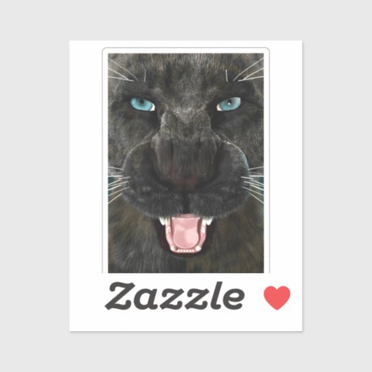 Sticker Grand Chat Panther Noir (Feuille)