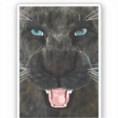 Sticker Grand Chat Panther Noir (Recto)