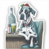 Sticker Grand Chien Danois (Devant)