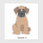 Sticker Grand Chien Danois (Feuille)