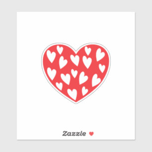 Sticker Grand Coeur rouge