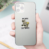 Sticker Grand dos Outback – Design de soulevé de terre drô (Téléphone)