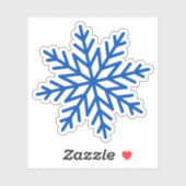 Sticker Grand flacon à neige bleu simple (Feuille)