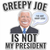 STICKER GRAND FUNNY DÉPLAISANT JOE BIDEN DÉCALES (Devant)