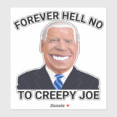STICKER GRAND FUNNY DÉPLAISANT JOE BIDEN DÉCALES (Feuille)