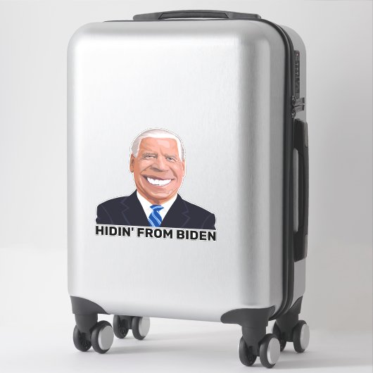 STICKER GRAND FUNNY HIDIN' DE JOE BIDEN DÉCALES (Sur valise)