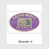 Sticker Grand Hotel Haifa Palestine (Feuille)