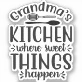 Sticker Grand-mère chatouille. (Devant)