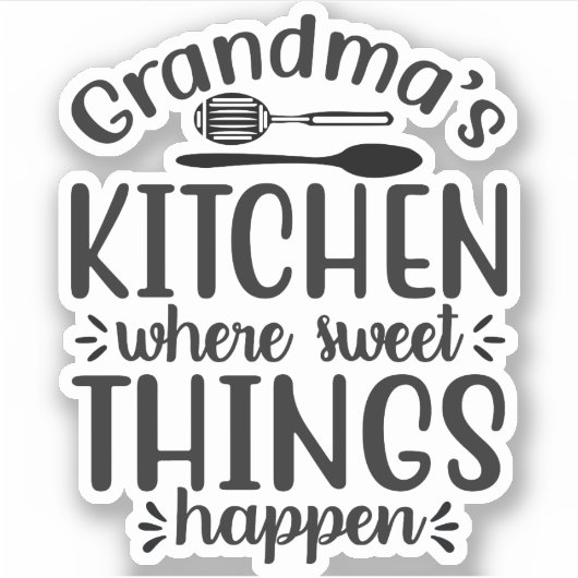 Sticker Grand-mère chatouille. (Devant)