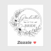 Sticker grand-mère de la mariée (Feuille)