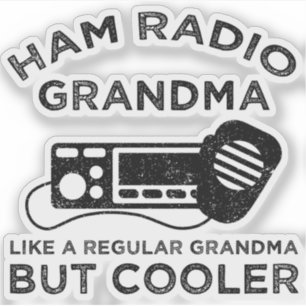 Sticker Grand-mère de la radio de jambon comme grand-mère 
