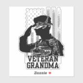 Sticker Grand-mère vétéran (Feuille)