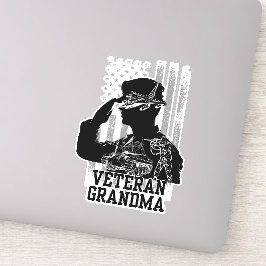 Sticker Grand-mère vétéran (Détail)