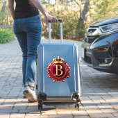 Sticker Grand monogramme B sur velours rouge (Valise Insitu)