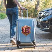 Sticker Grand monogramme E sur velours rouge (Valise Insitu)