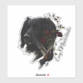 Sticker Grand Munsterlander avec faisan (Feuille)