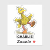 Sticker Grand oiseau Retro personnalisé (Feuille)