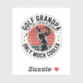 Sticker Grand-père de golf comme un groupe régulier (2) (Feuille)