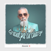 Sticker grand-père en charge (Feuille)