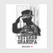 Sticker Grand-père vétéran (Feuille)