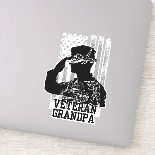 Sticker Grand-père vétéran (Détail)