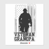Sticker Grand-père vétéran (Feuille)