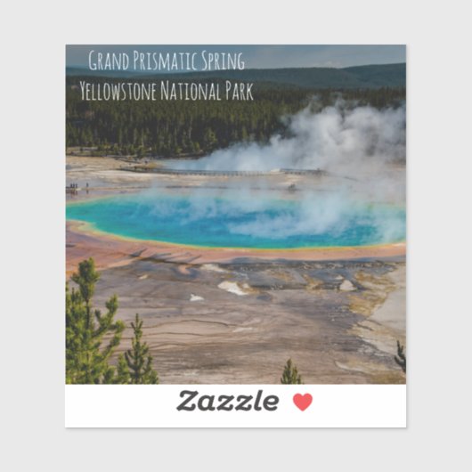 Sticker Grand Prismatic Spring Parc national de Yellowston (Feuille)