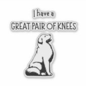 Sticker Grand Pyrénées Amoureux J'ai une grande paire de g (Devant)