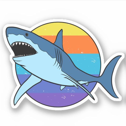 Sticker Grand requin blanc (Devant)
