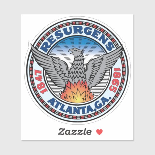 Sticker Grand Sceau d'Atlanta Géorgie (Feuille)