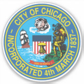 Sticker Grand sceau de Chicago (Devant)