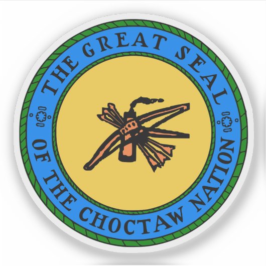 Sticker Grand sceau des peuples Choctaw, États-Unis (Devant)