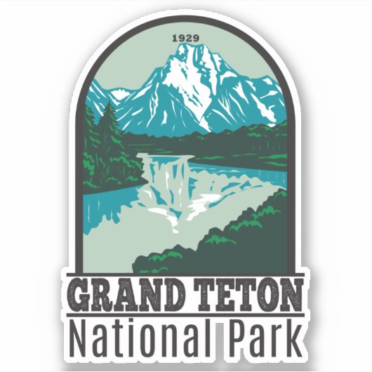 Sticker Grand Teton Jackson Hole Valley National Park (Devant)