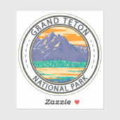 Sticker Grand Teton National Park In Spring Badge (Feuille)