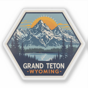 Sticker Grand Teton National Park Utah Vintage voyage