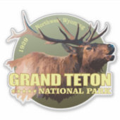 Sticker Grand Teton NP (wapiti) (Devant)