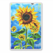 Sticker Grand tournesols aquarelle nature (Devant)
