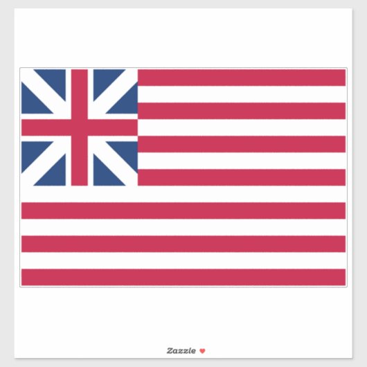 Sticker Grand Union, 1ère États-Unis Drapeau des colonies (Feuille)