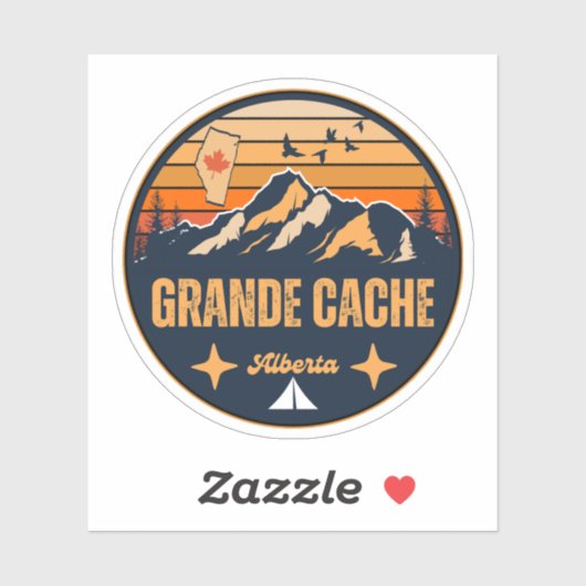 Sticker Grande Cache, Alberta (Feuille)