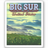 STICKER GRANDE CÔTE CENTRALE DE CALIFORNIE ÉTATS-UNIS (Devant)