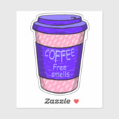 Sticker Grande Coupe De Café X (Feuille)