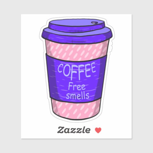 Sticker Grande Coupe De Café X (Feuille)