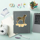 Sticker Grande Dane Chien Silhouette Fun Orange Blond Hall (Couverture iPad)